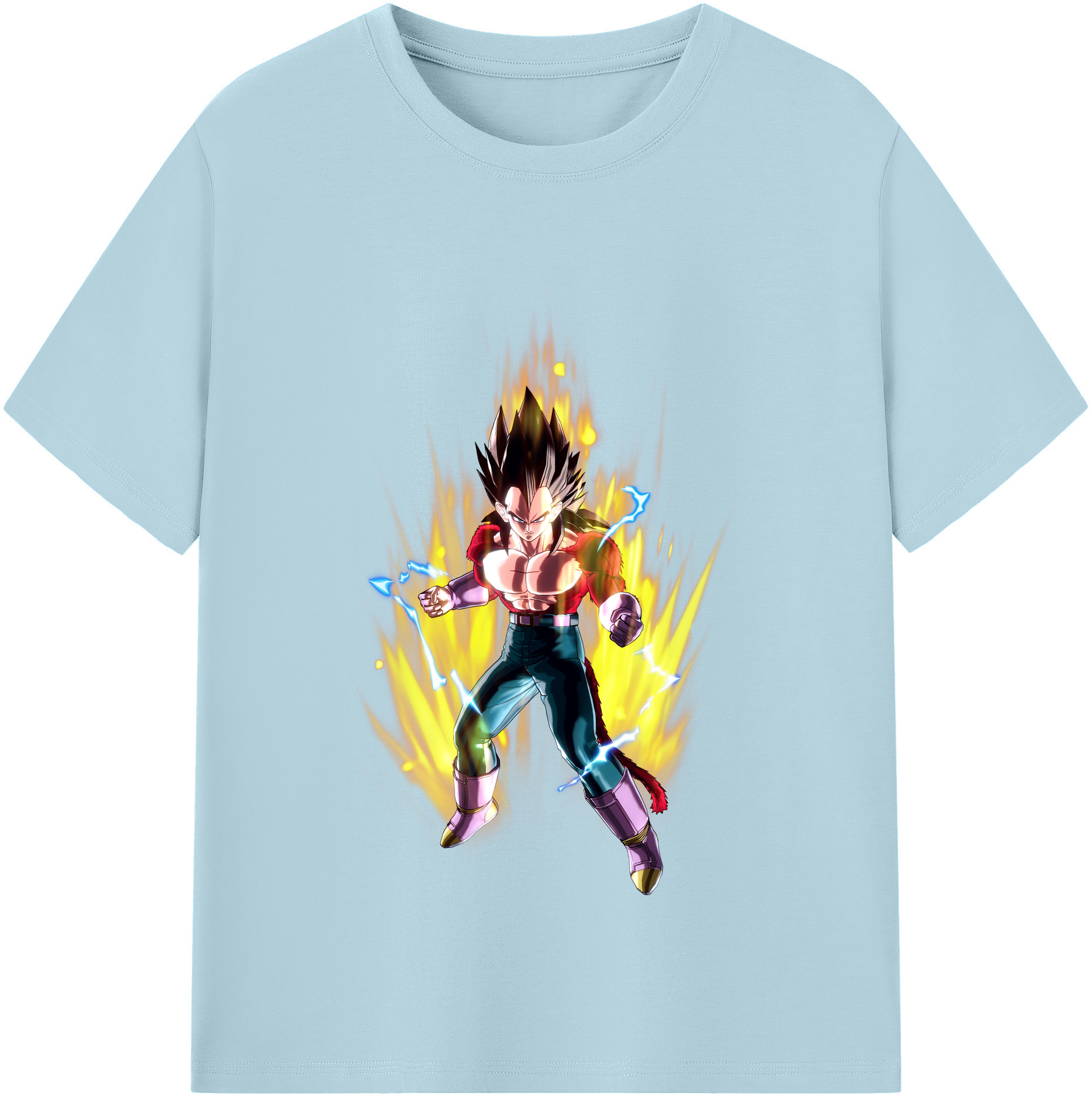 （画像用） ドラゴンボール ベジータ四世（Bejīta Yonsei）DRAGON BALL Vegeta IV 綿100％半袖Tシャツ（フロントプリント）